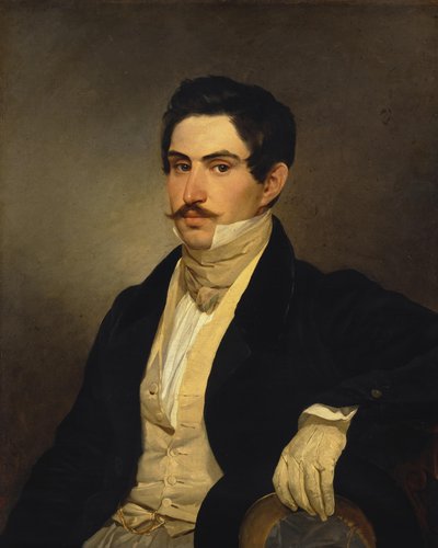K. P. Brjullov. Ritratto di N.A. Okhotnikov da Unbekannt Unbekannt